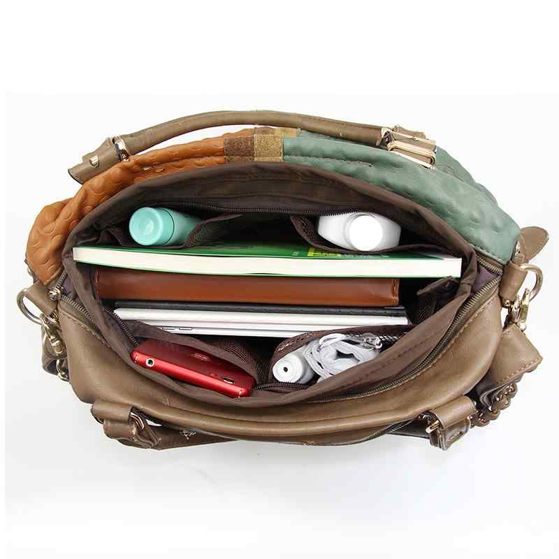 バッグインバッグ 台形 M ナイロン ファスナー 収納 整理 軽量 大容量 多機能 ポケット 普段使い 旅行 トラベル 出張 ブラウン ベージュ ブラック(4)