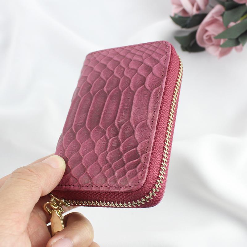 カードケース レディース コンパクト ミニ 革 牛革 多機能 ファスナー開閉 小銭入れ 名刺入れ クレジッ..