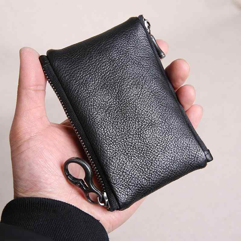 財布 メンズ ミニ ウォレット 革 牛革 レザー 二つ折り 薄型 スリム ファスナー 小銭入れ コインケース..