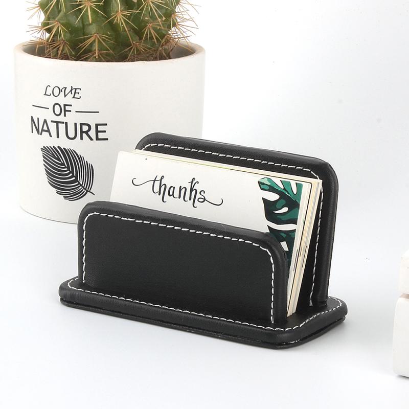 名刺スタンド 男女兼用 レザー 個性的 卓上 デスク収納 大容量 カードケース ビジネス 整理整頓 オフィ..