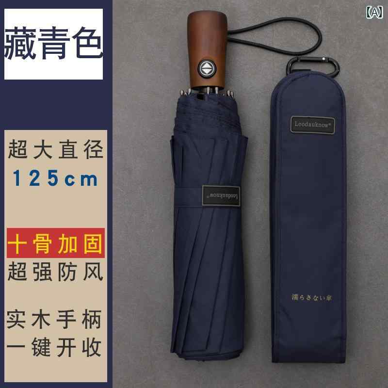 傘 メンズ 全自動開閉 折りたたみ傘 125cm 大型 2人用 10本骨 頑丈 耐風 男女兼用 ...