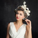 ヘッドドレス レディース 欧風 レトロ クラシック スタイル ブライダル ウェディング 花嫁 パーティー フォーマル 撮影 ベール ファシネーター ハンドメイド...