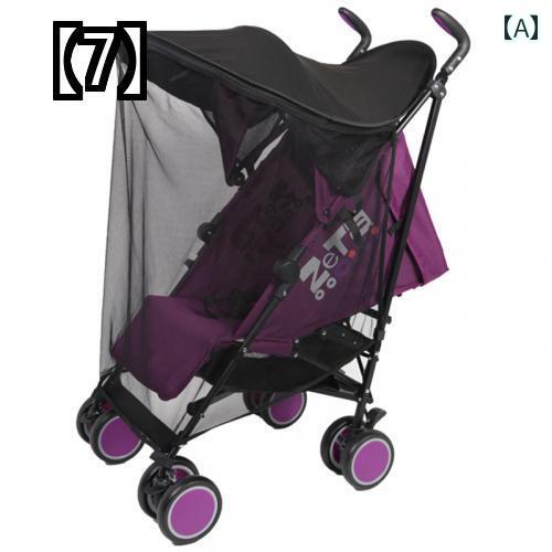 ベビーカー 蚊帳 春夏 虫よけ 日よけ フルカバー UVカット サンシェード 折りたたみ 通気性 メッシュ シンプル 公園 お散歩 旅行 黒 青