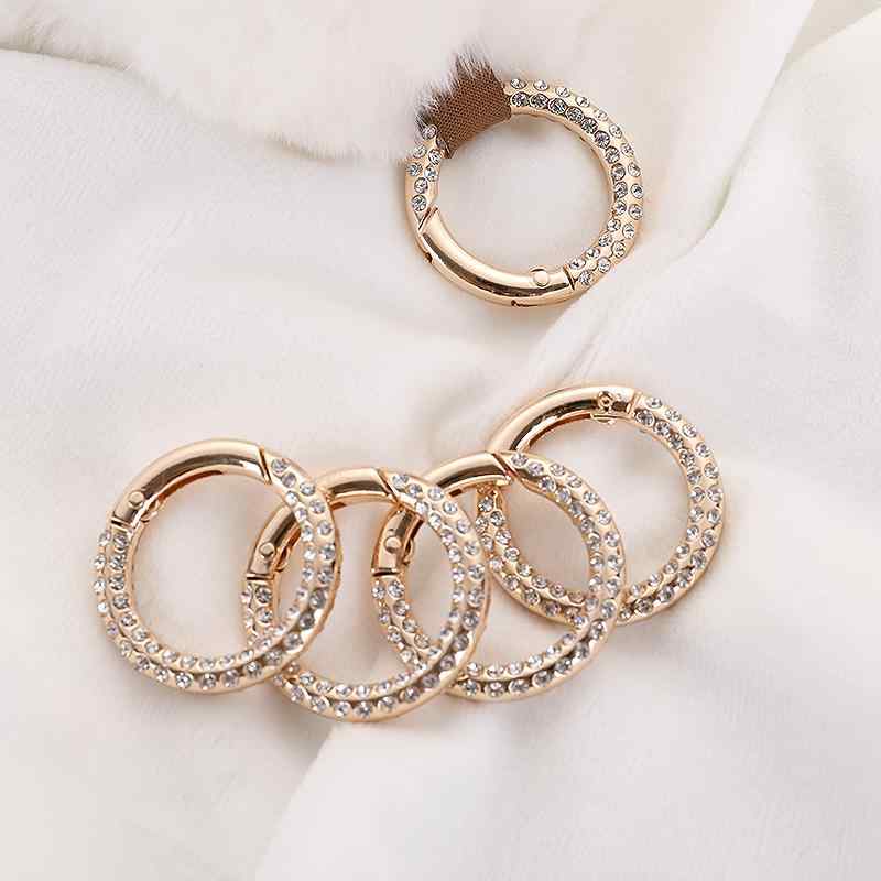 楽天フロントップ楽天市場店バッグ用 金具 金属製 開口 スプリングリング フック ロック 留め具 チェーン 鞄 調節 バックル 丸カン 吊り下げ ゴールド シルバー アクセサリー パーツ 小型