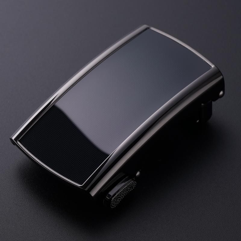 バックル メンズ 男性用 ベルト オートロック 自動ロック 内側固定式 ピンなし 隠しバックル ビジネス ..