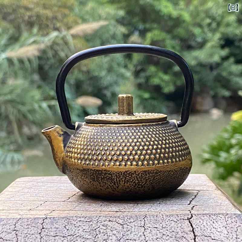 急須 鋳鉄製 ミニ ティーポット 和風 レトロ 掌中サイズ 茶器 手作り お茶道具 コ...