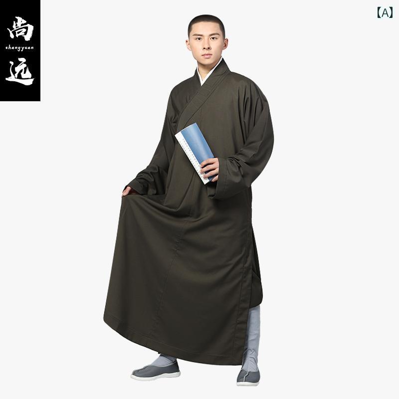 法衣 僧侶服 僧侶衣 仏教法衣 ギャバジン ポリエステル ビスコース 春秋 長衣 短衣 羅漢衣 ダークグリ..