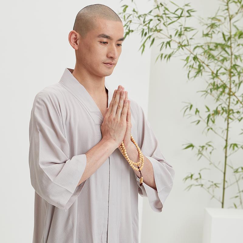 作務衣 男女兼用 春夏 薄手 ゆったり 涼しい 清涼感 隠しボタン ショート 上下セッ...