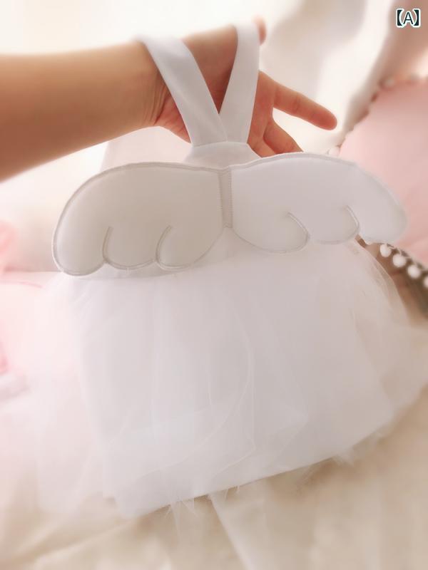 ワンピース 女の子 ベビー キッズ 天使の羽根 プリンセス チュール ふわふわ キャ...
