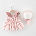 ワンピース ベビー キッズ 女の子 春夏 小花柄 綿 コットン ノースリーブ キャミソール Aライン プリンセスドレス おしゃれ かわいい 子供服 赤ちゃん服 お出かけ 普段使い