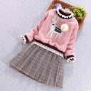 ワンピース 女の子 キッズ プリンセスドレス 厚手 裏起毛 長袖 冬 ポリエステル ピーチピンク おしゃれ かわいい 普段使い お出かけ