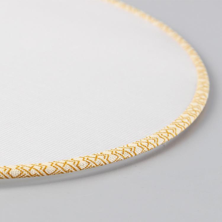 扇子 DIY 手作り ハンドメイド 無地 白 綾織り 丸型 宮扇 レトロ 木製ハンドル 学生用 教材用 書き込み..