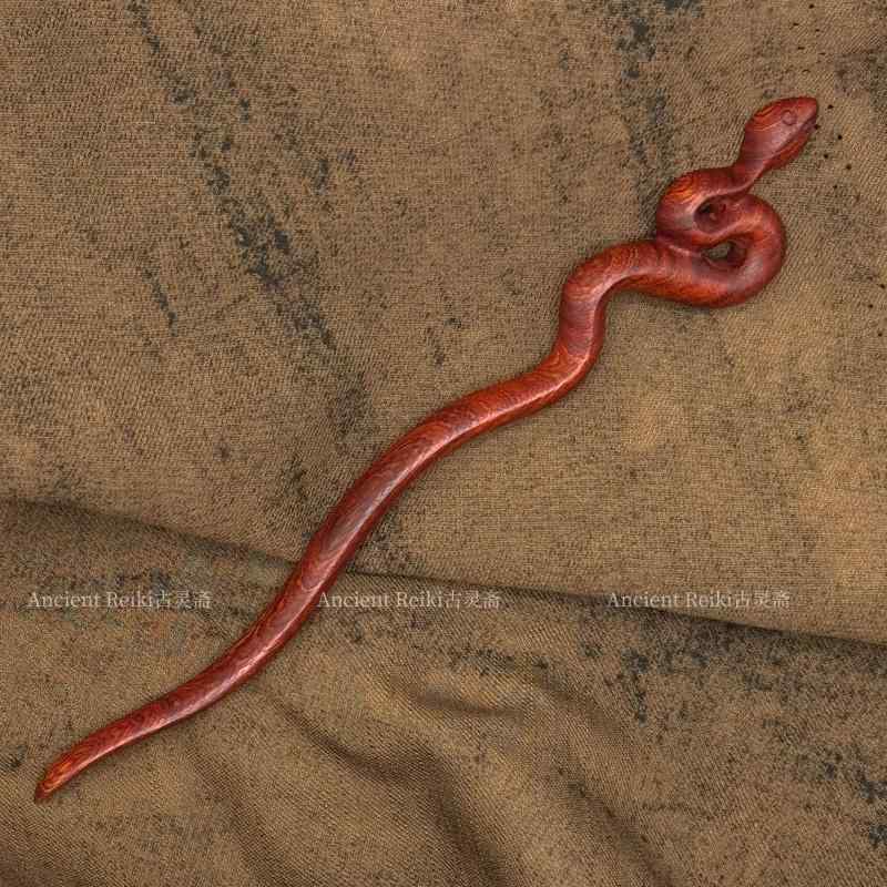 かんざし 一本 ヘビ 新年 干支 巳 シンプル レトロ アップスタイル まとめ髪 チャイナ風 漢服 着物 コスプレ 撮影 ギフト 赤 箱付き