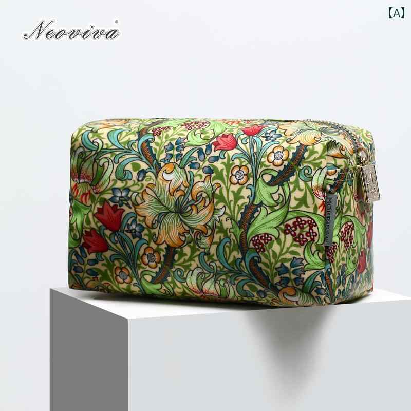 楽天フロントップ楽天市場店化粧 トラベル ポーチ レディース レトロ 花柄 大容量 携帯便利 防水 洗える 出張 外出 スキンケア サニタリー用品 収納 小物入れ 母の日 ギフト おしゃれ