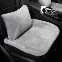 カーシートクッション 後部座席用 ムートンシートカバー ウール一体 背面なし ショートパイル 肉厚 3点セット 冬用 温かい