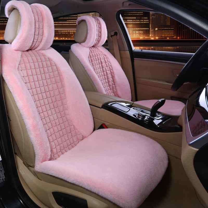 シートクッション 車用 冬用 フェイクファー ファー調 毛足長め ふわふわ もこもこ 厚手 暖かい 後部座..