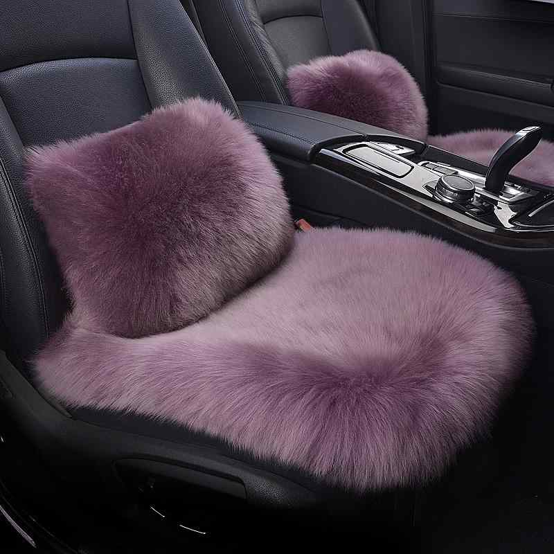 カーシートクッション ムートン 長毛 ウール 冬用 暖かい 防寒 座面用 3点セット 単品 暖房機能 通気性..