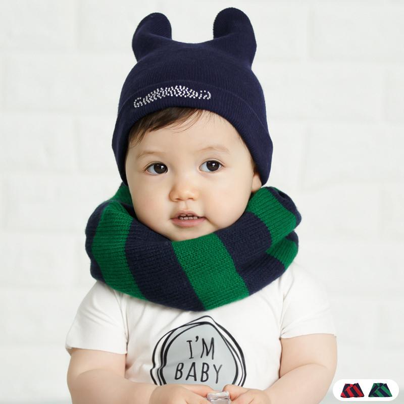 ネックウォーマー ベビー キッズ 子供 男の子 女の子 男女兼用 秋冬 韓国風 ブリティッシュスタイル 厚..