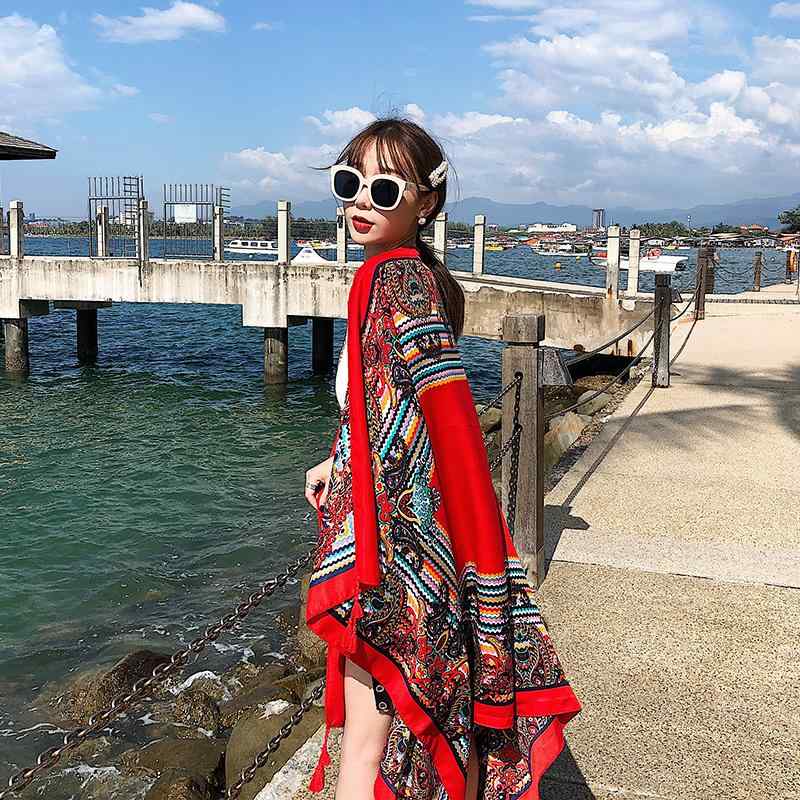 ・スタイル: エスニック・カテゴリ: スカーフ.ストール・デザイン: プリント・素材: ポリエステル・幅: 90cm・対象: 学生.若年層.中年層・長さ: 180cm・形状: 長方形・性別: レディース・カラー展開: 赤.ネイビー.黒.緑