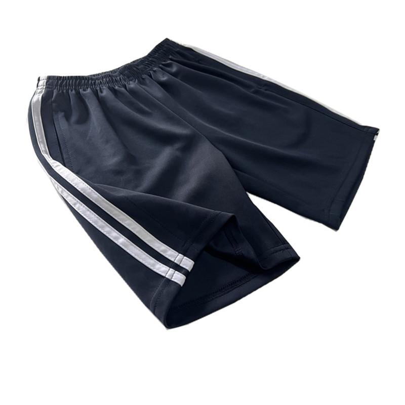 ショートパンツ キッズ 男女兼用 夏 ゆったり スポーツ ハーフパンツ ポリエステル 吸湿速乾 白2本ライ..