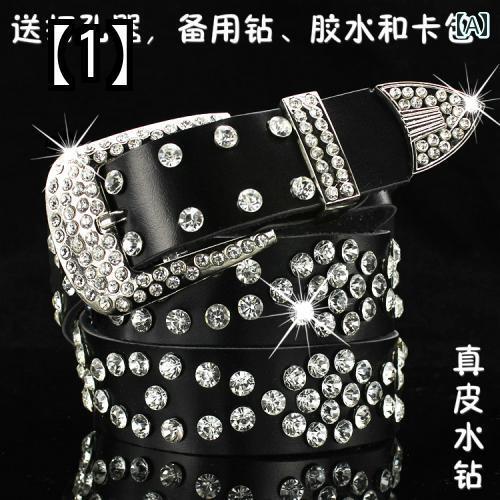 ベルト レディース 革 太 ラインストーン キラキラ アクセサリー 韓国 カジュアル バックル 黒 白 赤 ウエストマーク ジーンズ スカート ワンピース 小物