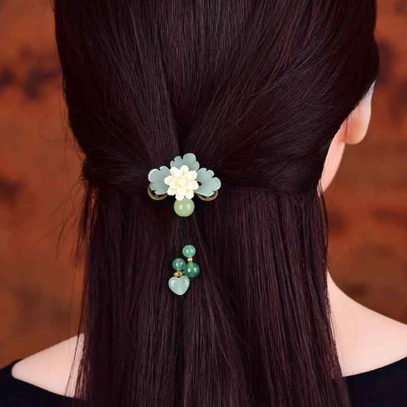 ヘアアクセサリー レディース エスニック 民族風 ヘアゴム シュシュ ヘアバンド 髪飾り 伸縮性 高耐久 ポニーテール お団子ヘア 髪留め 淡いグリーン パープルピンク
