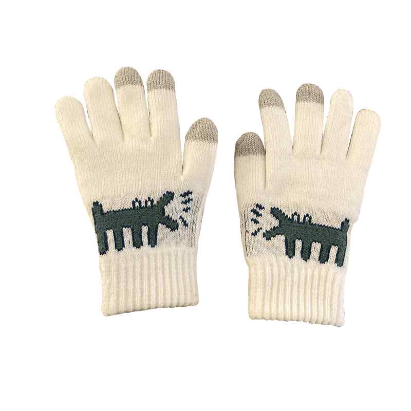 手袋 レディース おしゃれ メンズ 恐竜柄 可愛い 切り替えカラー タッチパネル 学生 自転車 冬 防寒 暖..