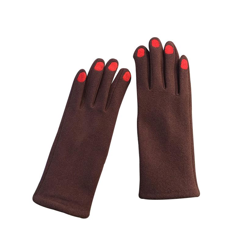 手袋 レディース おしゃれ 冬 かわいい おもしろ 防寒 暖かい タッチパネル 美甲風 シンプル 学生 五本指