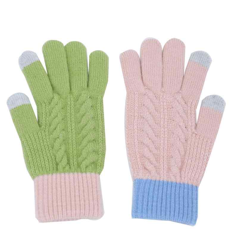 手袋 レディース おしゃれ 秋冬 暖かい 分指 タッチスクリーン 厚手 かわいい 防寒 あったか 学生 ニット