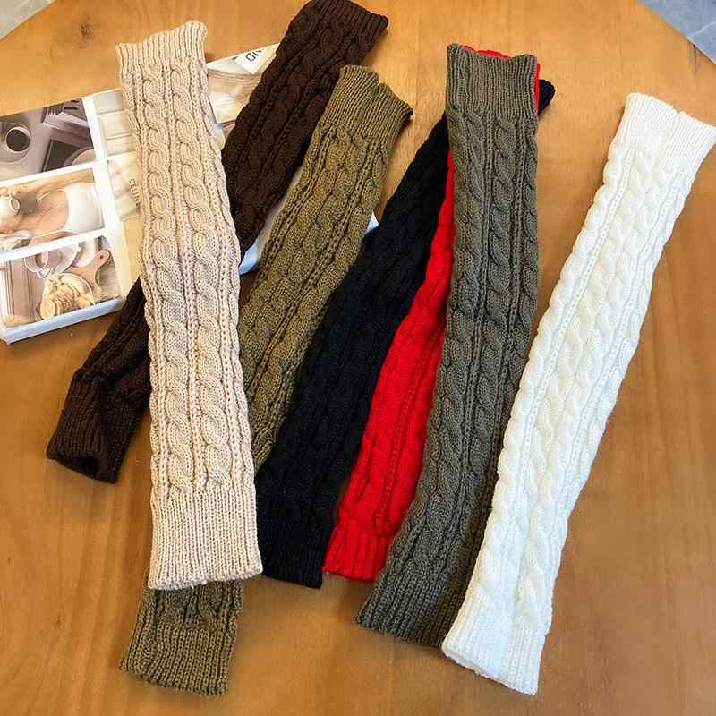 アームウォーマー レディース おしゃれ ニット 冬 防寒 暖かい 厚手 ロング 学生 指なし 韓国 袖カバー