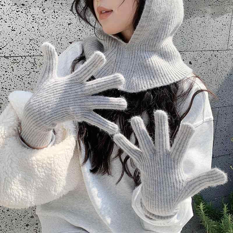 手袋 レディース おしゃれ 冬 無地 シンプル 指先 タッチパネル 学生 自転車 通学 防風 厚手 防寒 暖かい