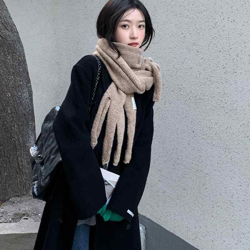 ウール混紡マフラー風スヌード