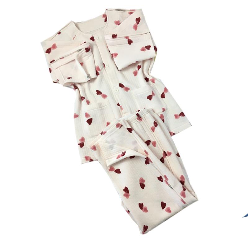 介護衣料 女性用 高齢者 パジャマ 着脱簡単 前開き 綿 ニット 骨折 術後 入院 リハビリ 療養患者用 寝..