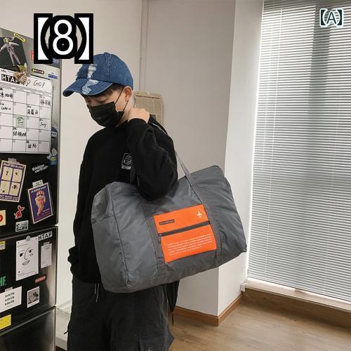 ボストンバッグ レディース 旅行 軽量 メンズ おしゃれ 大容量 折りたたみ シンプル カジュアル オレンジ 青 グリーン キャンバス 北欧 柔らかい 通気性(4)