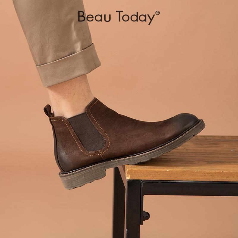 チェルシーブーツ メンズ ワークテイスト 革 ソフトレザー ブリットスタイル 裏ボア フラットソール ラ..