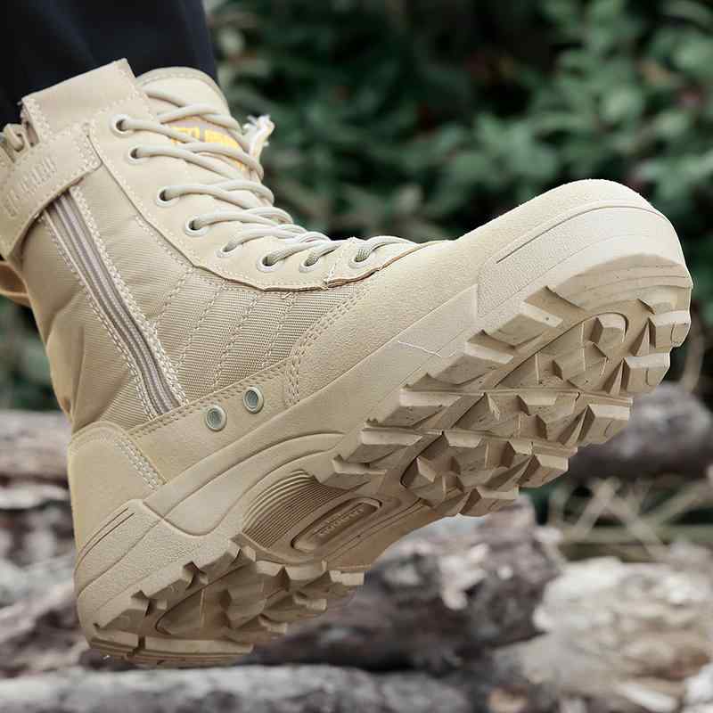 ブーツ メンズ ハイカット タクティカルブーツ 登山靴 トレッキングシューズ 秋冬 軽量 衝撃吸収 滑り..