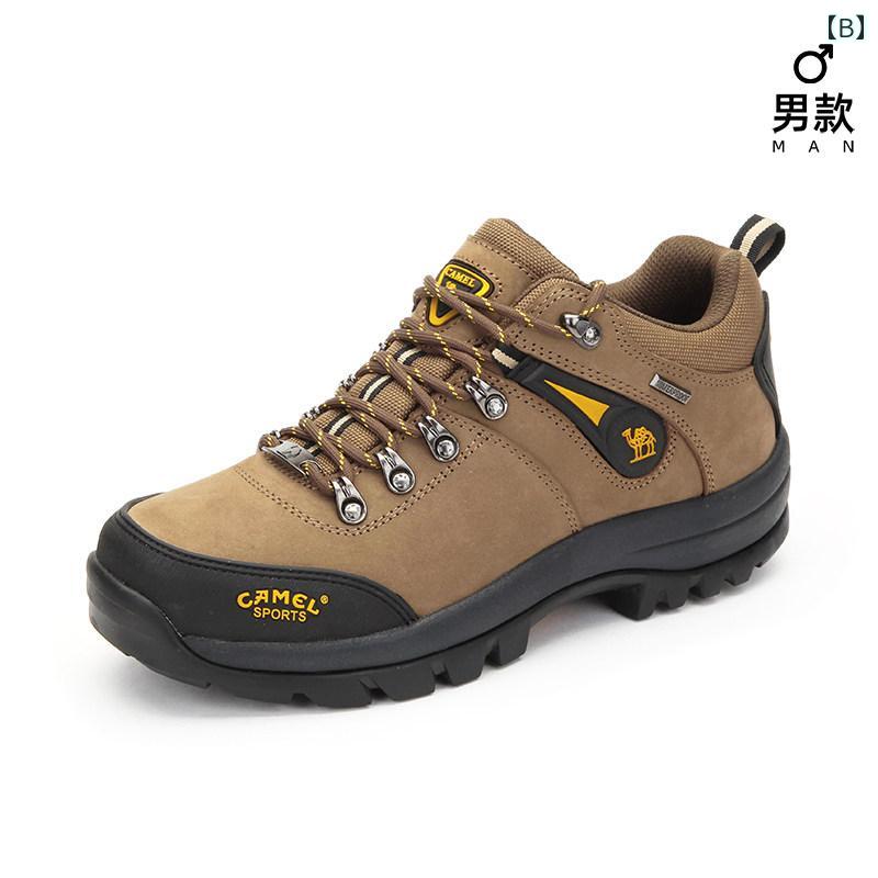 登山靴 メンズ トレッキング ハイキング ウォーキング 撥水加工 滑り止め 耐摩耗 牛革 レザー 秋冬 アウトドアスポーツ 衝撃吸収 通気性 ローカット 3