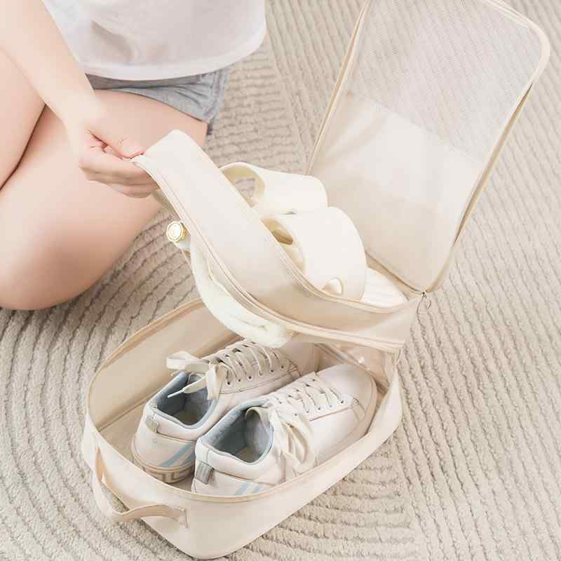 シューズケース 旅行 出張 防水 防塵 靴用 収納バッグ 携帯 ポータブル 折りたたみ 大容量 スポーツ ジ..