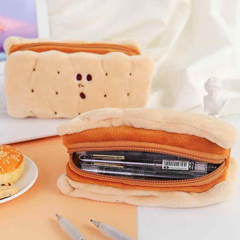 ペンケース レディース かわいい クッキーサンド ビスケット 大容量 シンプル 個性的 おもしろ ふわふ..