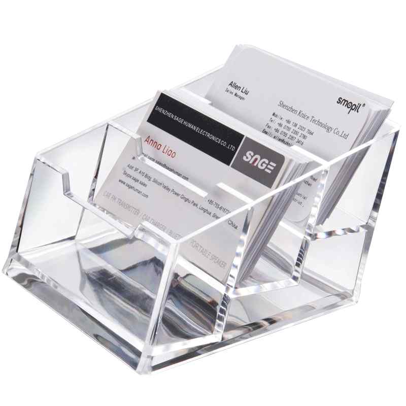 名刺ケース 男女兼用 アクリル 透明 厚手 大容量 シンプル 卓上 ビジネス オフィス 受付 ホテル 展示会..