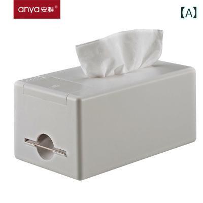 ティッシュケース 卓上 爪楊枝入れ一体型 家庭用 リビング ダイニング 多機能 シンプル 長方形 プラス..