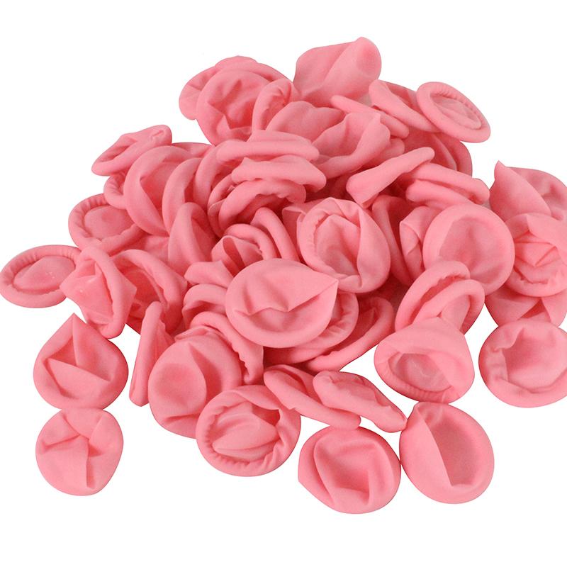 指サック ラテックス 使い捨て ピンク 静電気防止 帯電防止 保護 防護 工業用 電子作業用 精密作業 防..