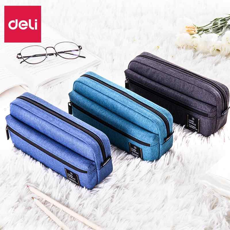 ペンケース 男女兼用 大容量 多機能 多層 ファスナー キャンバス おしゃれ シンプル 文房具入れ 筆箱 ..