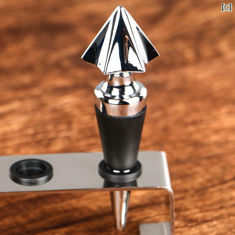 ワインストッパー ワインボトル栓 鮮度保持 密閉 亜鉛合金 ゴム製 ワイン保存 おしゃれ ハート型 カップ型 スター型 3個セット