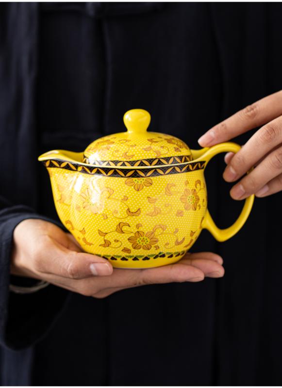 茶器 陶器 磁器 急須 ティーポット 青花磁器 大容量 茶こし ストレーナー 手作り レトロ 和風 ホテル ..