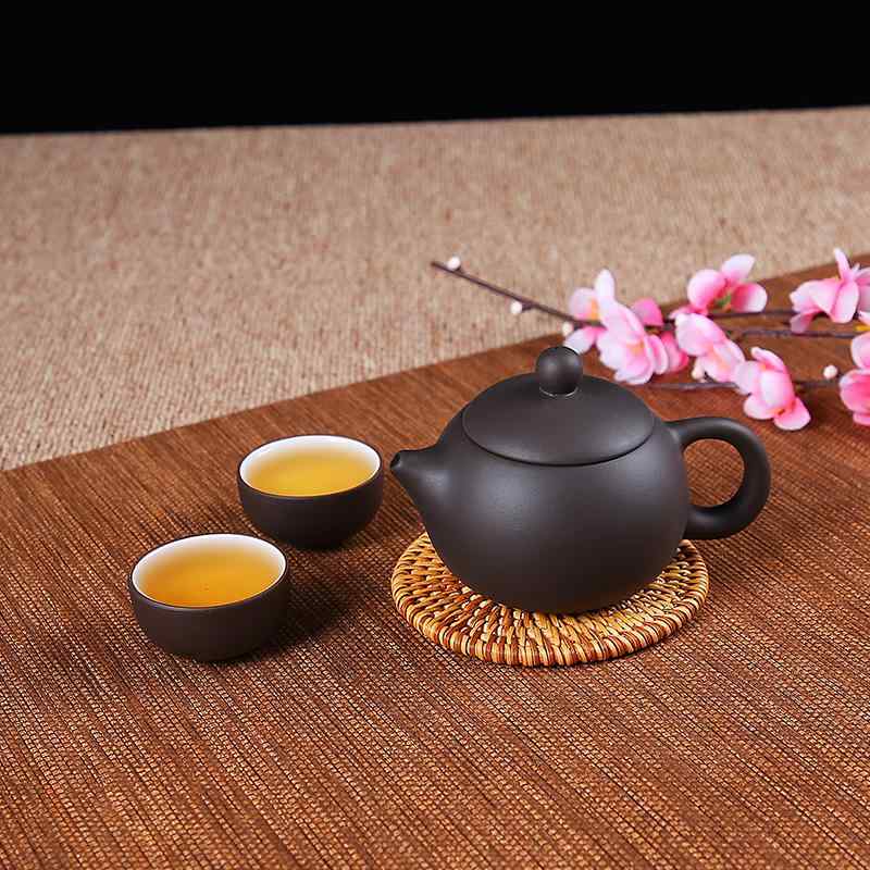 紫砂茶器 宜興 手作り 急須 フィルター 西施壺スタイル 家庭用 中国茶 功夫茶 花茶ポット 小型 大容量 ..