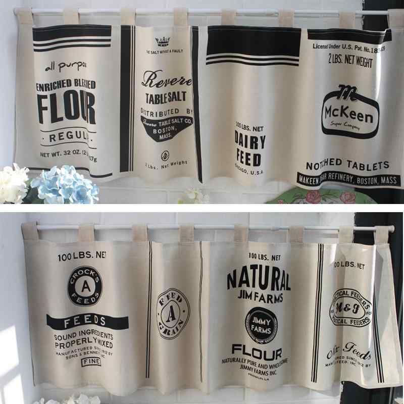 カフェカーテン 北欧風 モダン シンプル 綿麻 コットンリネン キッチン 台所 ダイニング レストラン カフェ 飲食店 目隠し 間仕切り ショート丈 おしゃれ インテリア