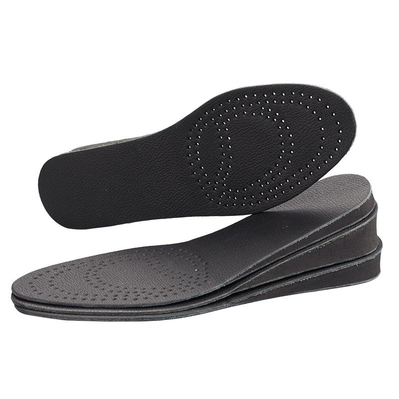 インソール メンズ レディース シークレットインソール インヒール 身長アップ 両面牛革 革 通気性 吸汗性 吸湿速乾 スポーツシューズ スニーカー 中敷き 黒 ブラック