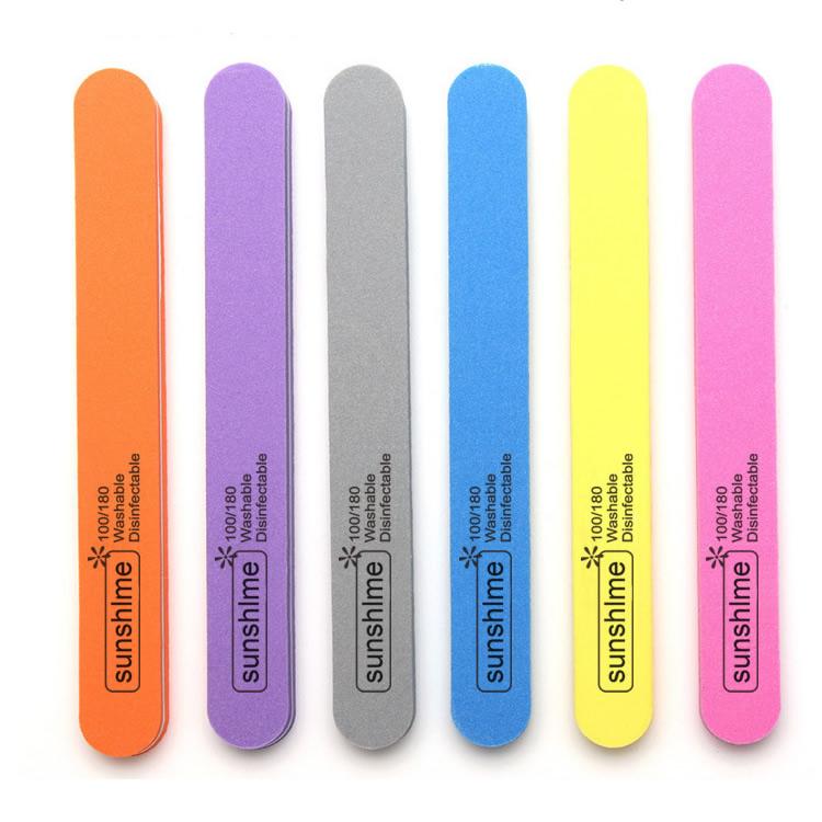 ネイルファイル 10本セット スポンジファイル ストレート型 ラウンドヘッド 防水 耐久性 ネイル研磨 ネ..