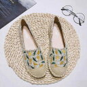 エスパドリーユ レディース 女性用 スリッポン 編み込み 厚底 フラットソール 柔らかソール 刺繍 ラウンドトゥ 布製 チェック柄 トラッド 普段使い デイリー 歩きやすい 快適 ラバーソール